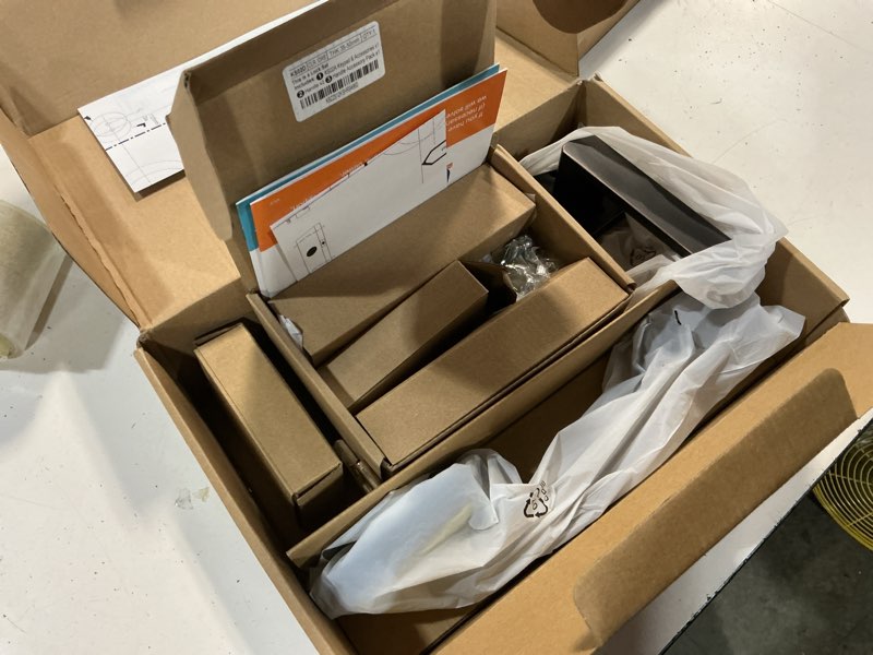 Condition photo showing New/Like New for veise fingerprint door lock set, keyless entry door lock, front handle set, electronic keypad deadbolt with lever handle, 2 keys, auto-locking, one-time codes, easy to install, oil rubbed bronze