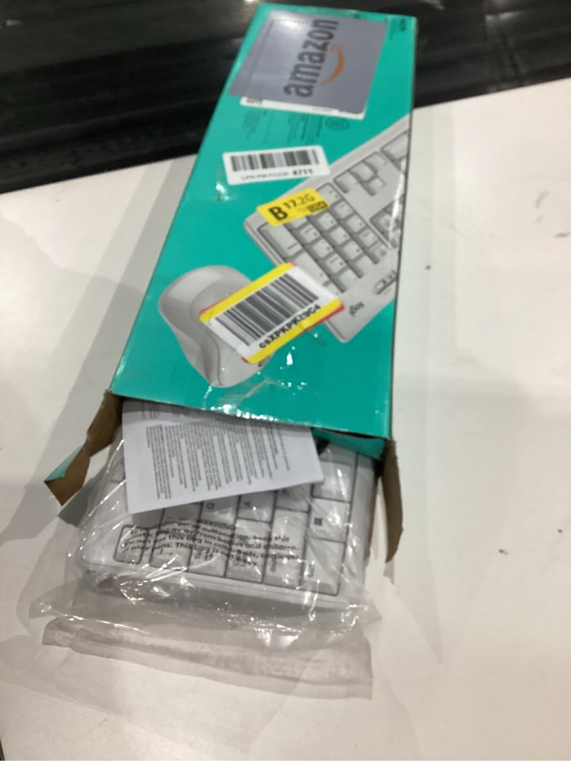 Condition photo showing New/Like New for Logitech MK270 Wireless Keyboard and Mouse Combo for Windows, 2.4 GHz, 8 Multimedia Keys, PC, Laptop, Wireless Keyboard Compact Mouse Combo - White Off White 1 Pack Combo