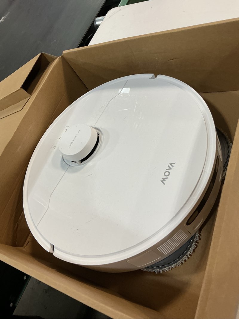 Condition photo showing As Is for Mova P10 Pro Ultra Robot Vacuum and Mop 13,000Pa Suction, 140°F Hot Water Auto Mop Washing & Drying, Dual Spinning Extenable Mop,10.5mm Lifting for Carpet, 360°Obstacle Avoidance, App Control