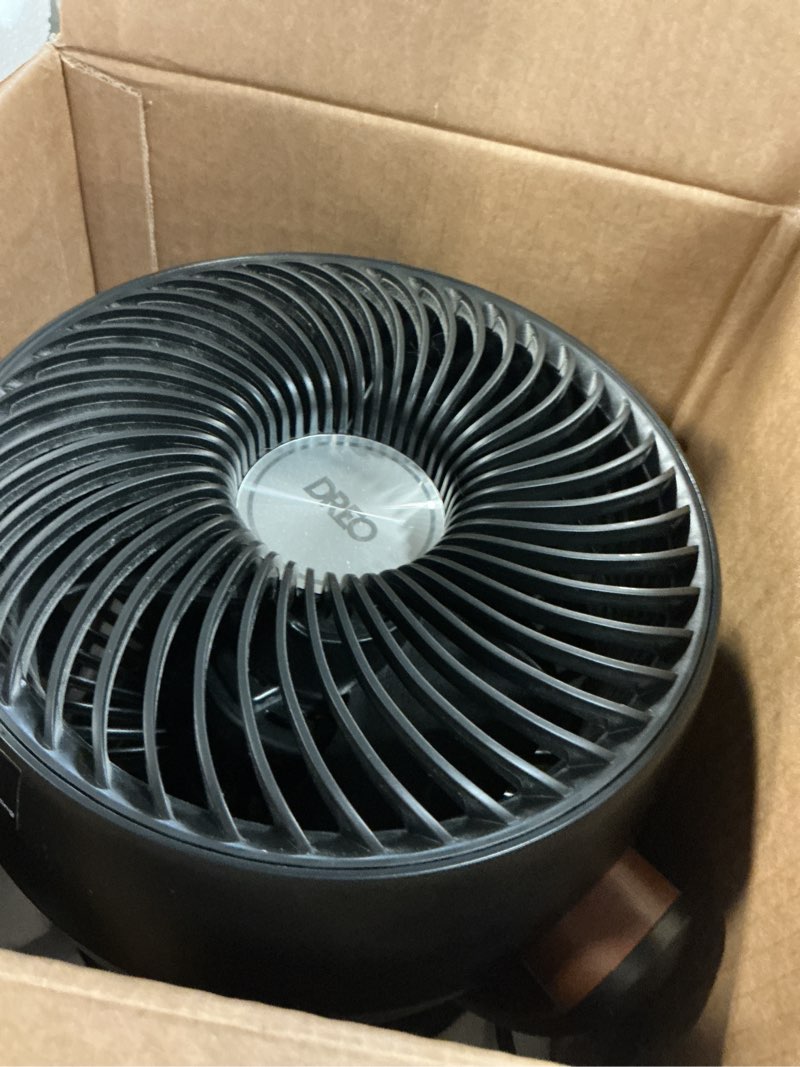 Condition photo showing Good Condition for dreo fan for bedroom, desk air circulator fan with remote, 11 inch table fans for whole room, 65ft powerful airflow, 120° vertical manual +90° oscillating, 4 speeds, 8h timer, 25db quiet fan, home black