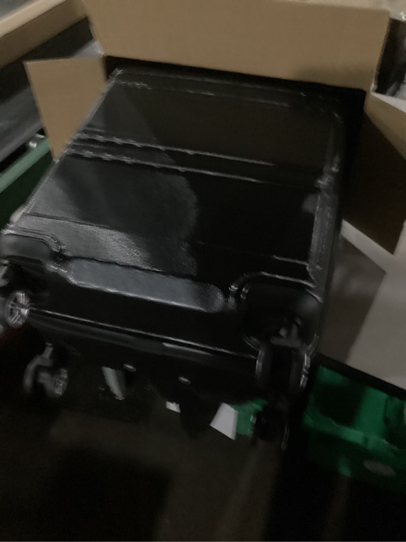 Condition photo showing Good Condition for Kono 24 Inch Luggage Suitcase with Spinner Wheels TSA Lock Lightweight PC+ABS Hardside Medium Checked Luggage Durable Rolling Suitcase Black Checked-Medium 24-Inch Black