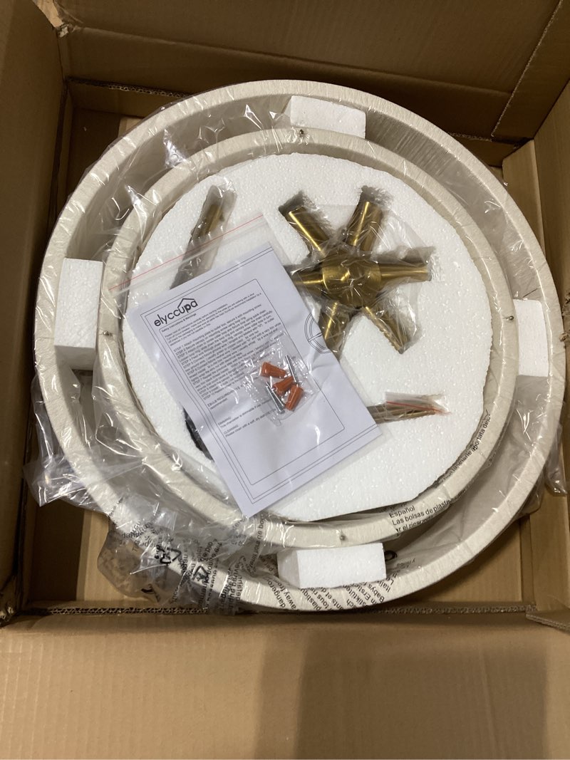 Condition photo showing New/Like New for 20”Hand Woven Rattan Chandelier Boho Pendant Light Adjustable Coastal Pendant Light for Kitchen Island Dining Living Room, White, UL Listed A-White