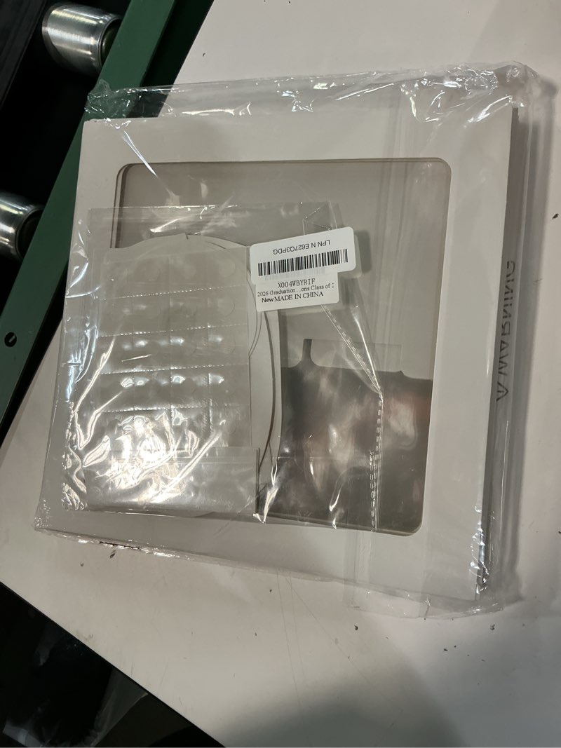 Condition photo showing New/Like New for 2026 graduation decorations - 4pcs white balloon boxes with letters 2026&grad for preschool kindergarten middle high school college graduation party decorations class of 2026