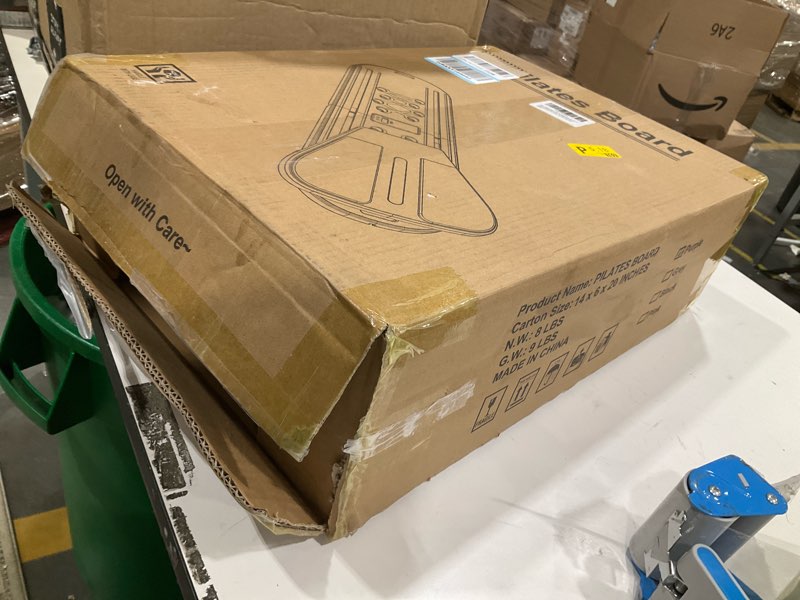 Condition photo showing As Is for Pilates Board, Foldable Pilates Reformer Set for Home Workout with Timer, Multifunctional Portable Reformer Pilates Machine at Home Pilates Equipment A-Purple