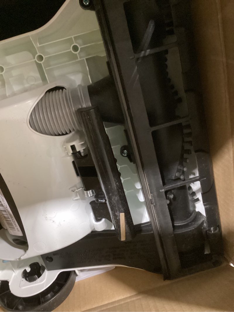 Condition photo showing Good Condition for amazon basics upright bagless vacuum cleaner for carpet and hard floors, with crevice and upholstery tools, detachable handle, lightweight (8.4 lbs), 1.7l dust cup, 720w, 25ft cord, black/white