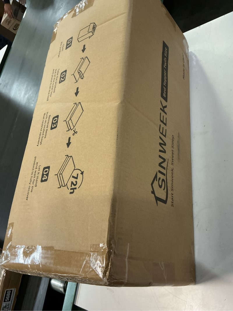 Condition photo showing New/Like New for sinweek 2 inch gel memory foam mattress topper king size, ventilated high density pad for body pain, bed topper with cooling cover, certipur-us & oeko-tex certified king 2 inch