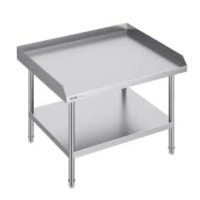 VEVOR Stainless Steel Work Table, 30 x 36 x 26 Inch Commercial Food Prep Worktable, 3-Sided Backspla