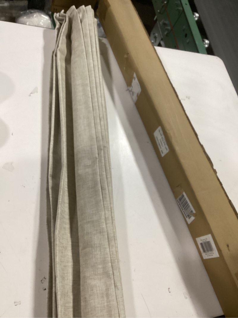 Condition photo showing Good Condition for LazBlinds No Tools No Drill Cordless Roman Shades for Windows, Blackout Thermal Insulated UV Blocking Window Blinds, Room Darkening Fabric Blinds for Indoor Windows, 33'' W x 64'' H, Beige Blackout - Beige 33" W x 64" H
