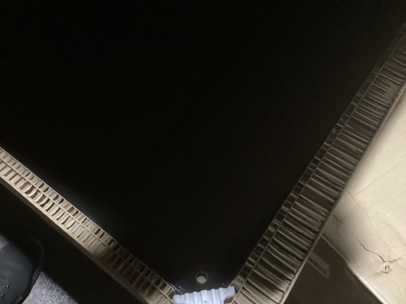 Condition photo showing As Is for Glass Dry Erase Black Board - Magnetic Blackboard 48"X36" Frameless Whiteboard Clear Glass Boards with Super Strong Magnets, Wall Mounted for Office, Classroom and Home