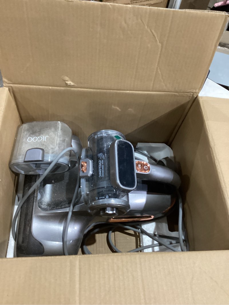 Condition photo showing As Is for JIGOO T600 Bed Vacuum Cleaner with UV-C Light, 15Kpa Suction 700W Powerful Double Cup Handheld Vacuums, Mattress Vacuum Cleaner with Smart Dust Sensor, Ultrasonic & Heating Tech, HEPA Filter - Corded T600 UV Mattress Vacuum