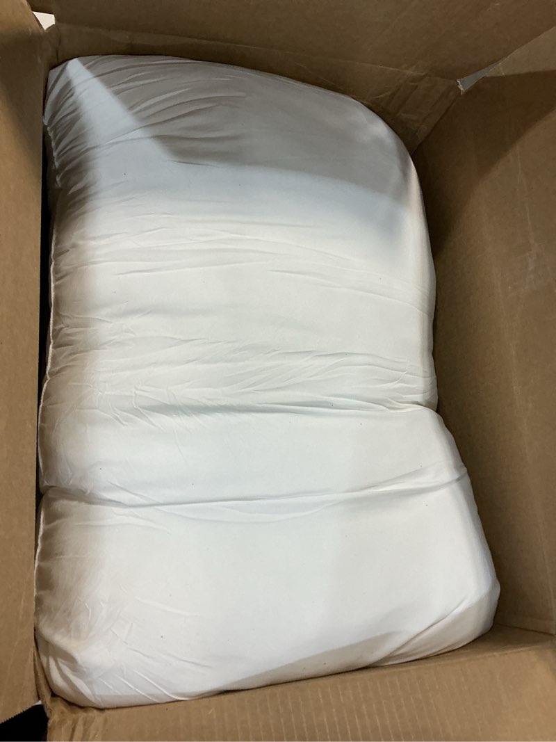 Condition photo showing As Is for bedsure pillows queen size set of 2 - hotel collection bed pillows for sleeping, with down alternative filling, soft support for back, stomach or side sleepers, queen/full, 28"x19", white, 2 pack soft-2pk queen