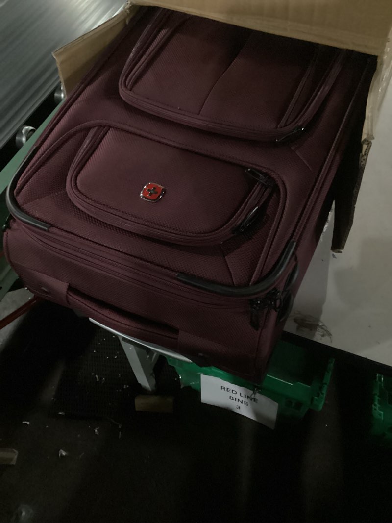 Condition photo showing Good Condition for SwissGear Sion Softside Expandable Luggage – Carry-On Suitcase with 360 Degree Wheels & Retractable Handle – 21 Inch, Perfect for 1-3 Night Trips – Merlot Carry-On 21-Inch Merlot