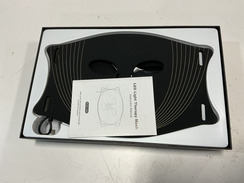 Condition photo showing New/Like New for led light therapy mask for acne treatment black
