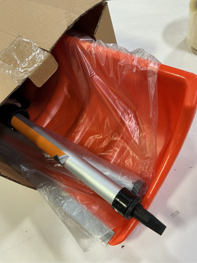 Condition photo showing Good Condition for Bigfoot 1271-1 27" Pusher Metal Handle-Large D Grip Snow Shovel, Orange