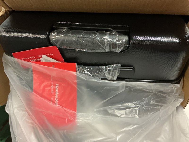 Condition photo showing Good Condition for hanke expandable 26 inch luggage with spinner wheels, hardside large suitcase, all-pc hard shell travel luggage, tsa lock, lightweight durable checked-medium (jet black, 93l) expandable 26-inch jet black