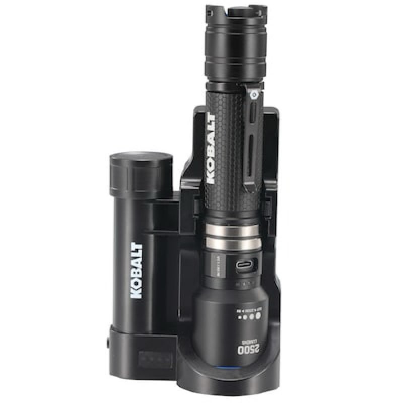 kobalt 2500-lumen 4 -adjustable mode led rechargeable flashlight item