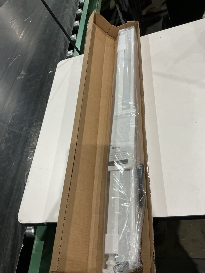 Condition photo showing Good Condition for lazblinds cordless cellular shades, no tools no drill blackout honeycomb shades pleated blinds for windows, 35'' w x 36'' h, silver white blackout-silver white 35'' w x 36'' h