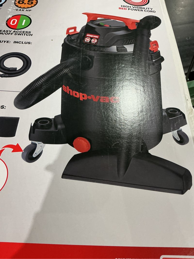 shop-vac 16-gallon 6.5 hp corded wet/dry shop vacuum with accessories included