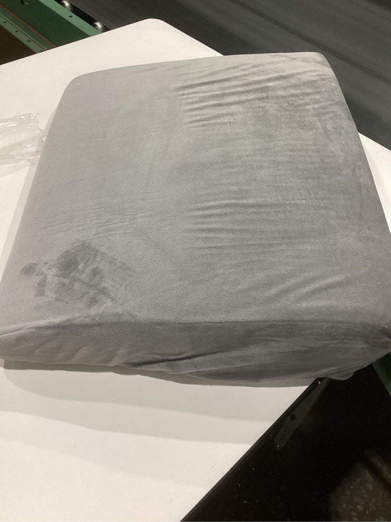 Condition photo showing As Is for balapet large recliner leg pillow,memory foam recliner cushion wedge shape recliner footrest extender,leg?back and lumbar support pillow with adjustable elastic straps(gray)