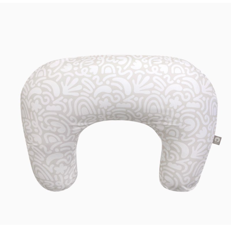 boppy nursing pillow - cream retro squiggles | babylist shop