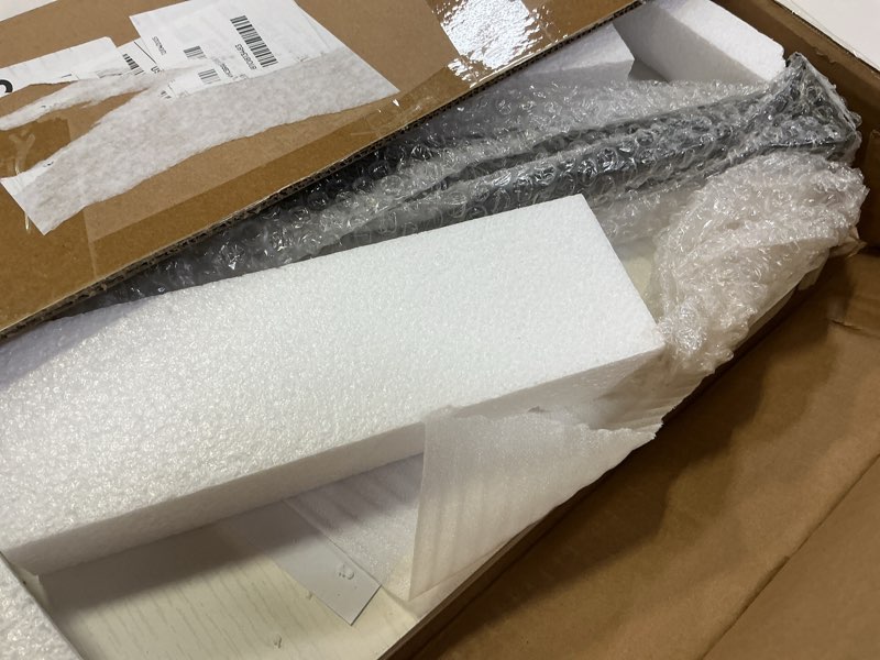 Condition photo showing New/Like New for Adjustable Side Table TV Tray, C Shaped End Table, Small Bedside Table, Mid Century Modern Accent Nightstand for Living Room, Bedroom, Corners and Office (White) White Oval