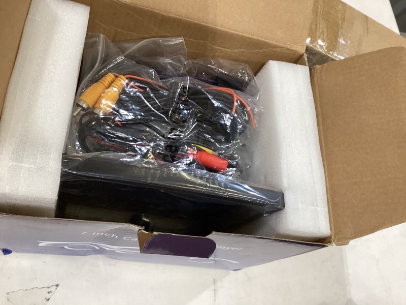 Condition photo showing New/Like New for single din car radio with bluetooth ios/android mirror link share same video, 7" ips touch screen car radio 1 din with piano keys support backup camera mirror link bluetooth fm usb eq swc 7" mirror link