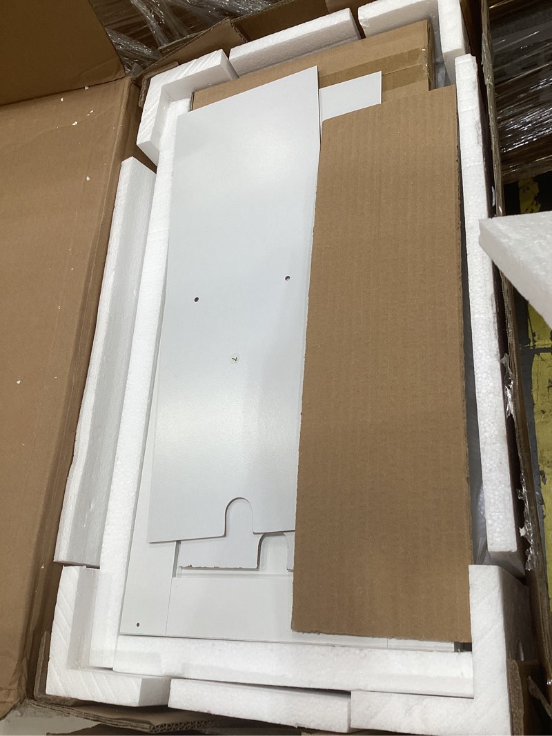 Condition photo showing Good Condition for iwell pedestal sink storage cabinet with 2 doors and shelf, under sink cabinet, bathroom sink cabinet with u-shape, white