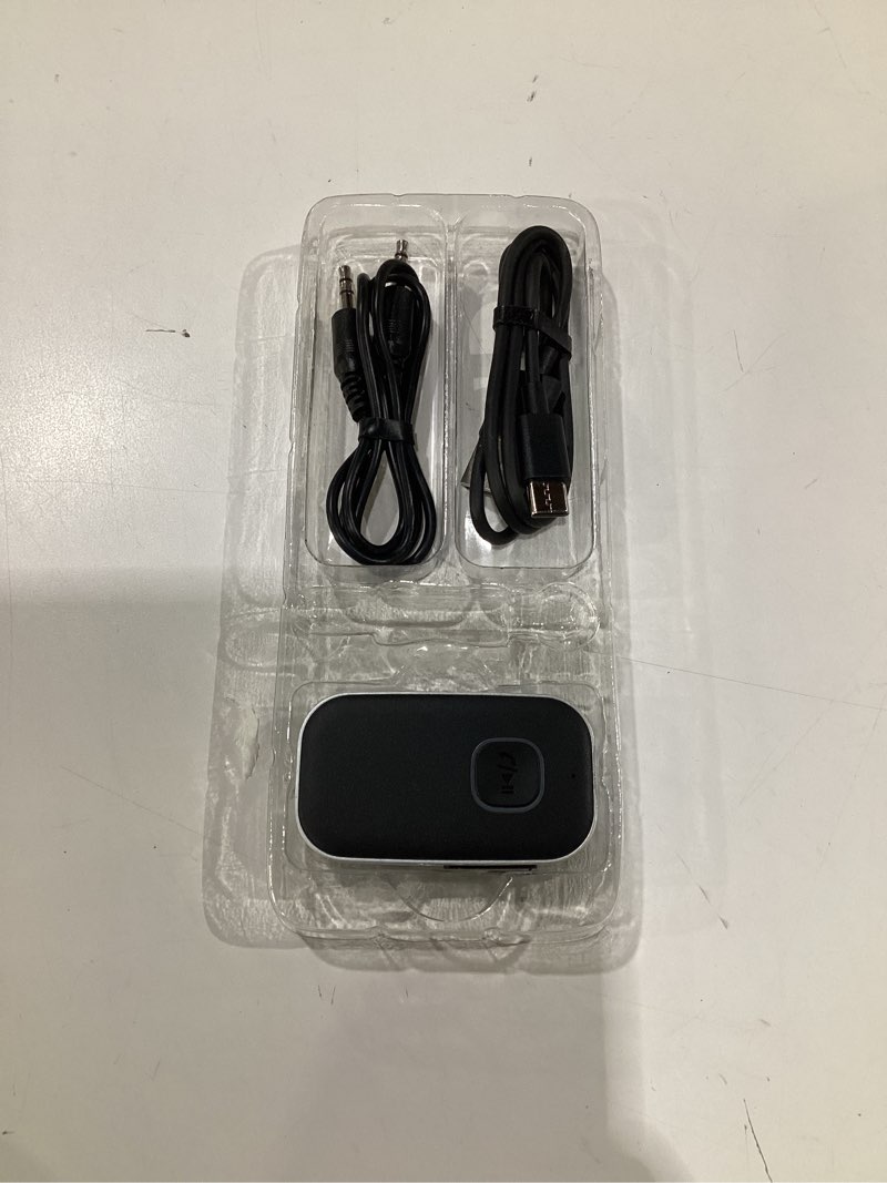 Condition photo showing Good Condition for COMSOON Bluetooth Receiver for Car, Noise Cancelling 3.5mm AUX Bluetooth Car Adapter, Wireless Audio Receiver for Home Stereo/Wired Headphones, Hands-Free Call, 16H Battery Life - Black+Silver