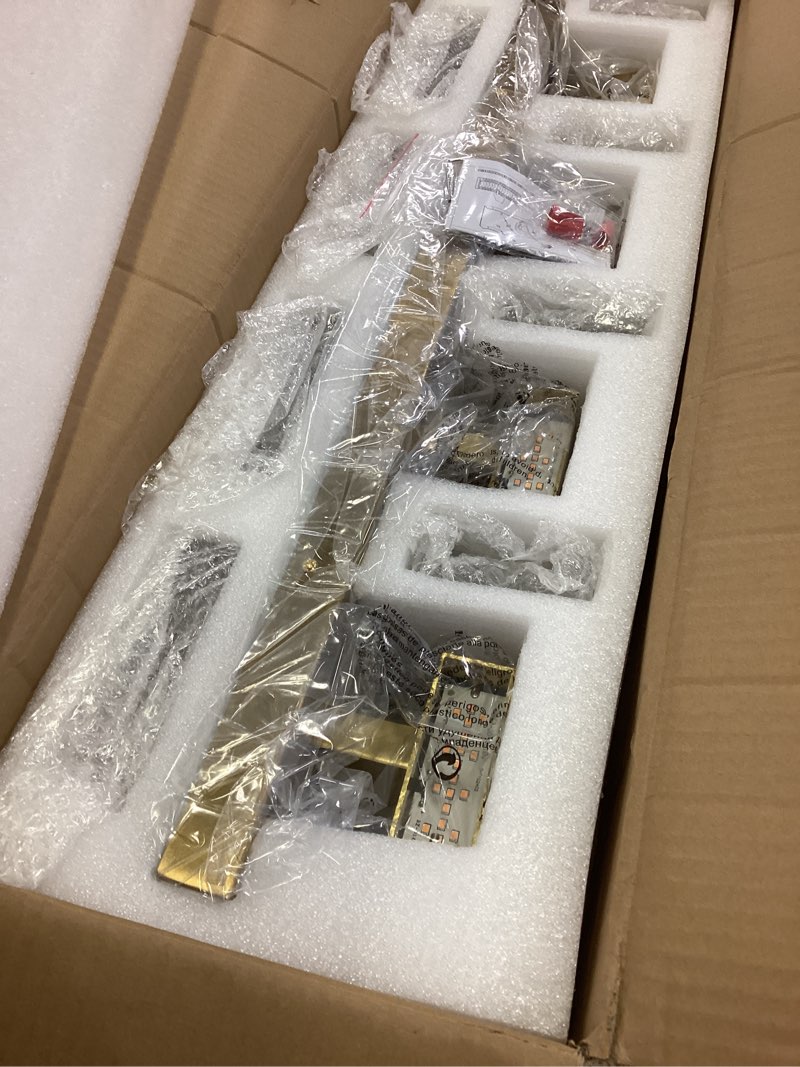 Condition photo showing Good Condition for Vanity Lights Fixtures for Bathroom Wall Light Over Mirror LED Gold Crystal 40W Brushed Stainless Steel Dimmable Wall sconces for Bathroom Lighting Fixture 3000K