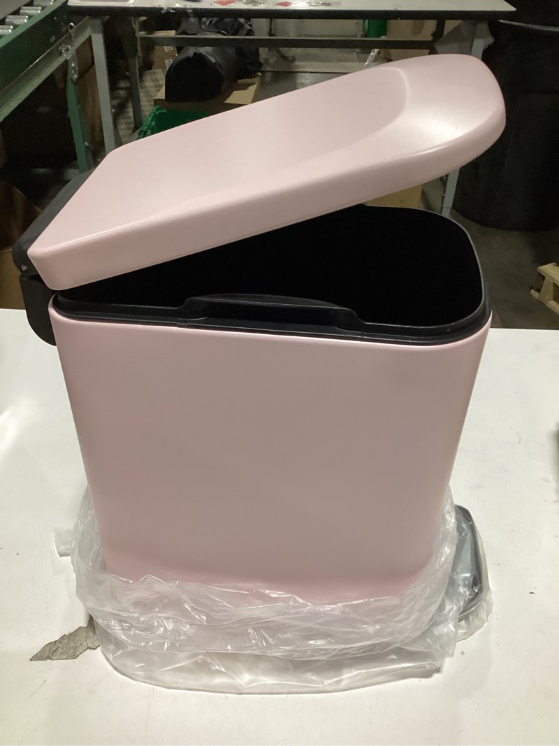 Condition photo showing New/Like New for TIPGO Slim Bathroom Trash Can with Lid Soft Close, 6 Liter / 1.6 Gallon Stainless Steel Garbage with