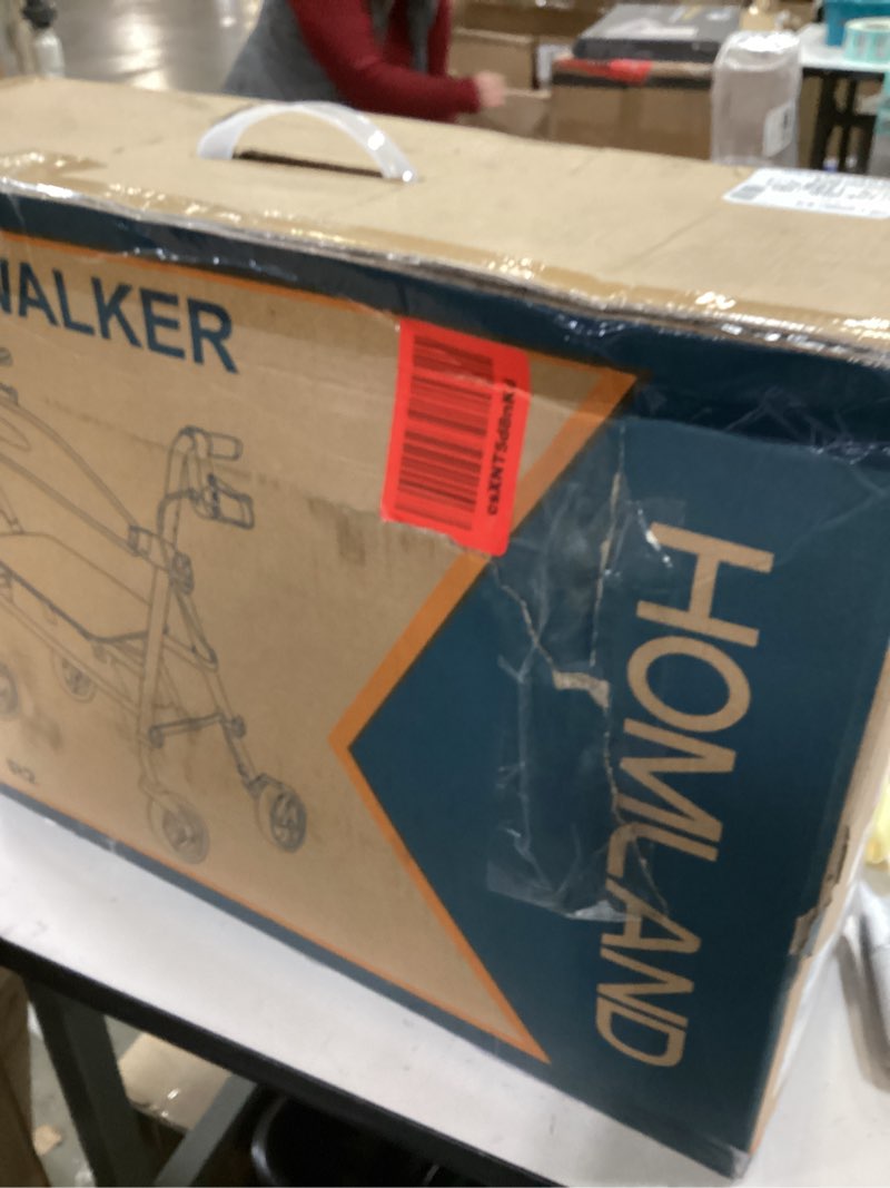 Condition photo showing New/Like New for Foldable Rollator Walkers with Seat for Seniors, 8'' Big Wheels, 350 lb. Weight Capacity, Adjustable Handles and Seat Height, Lightweight Rolling Walker, Black 350 Pound Black