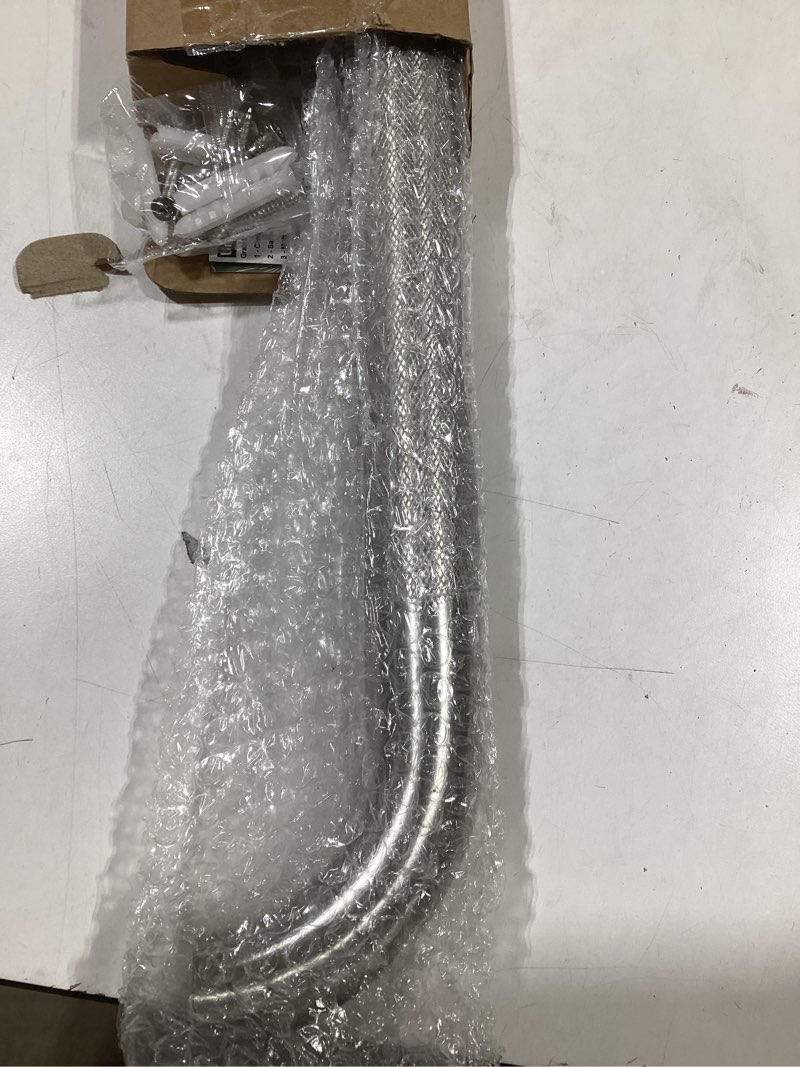 Condition photo showing New/Like New for 24 Inch Anti Slip Shower Grab Bar, Munzong Stainless Steel Bathroom Grab Bar, Satin Brushed Nickel Knurled Bathroom Balance Bar,Safety Hand Rail Support Handicap Elderly Senior Assist Bath Handle 24 Inch Satin Brushed Nickel