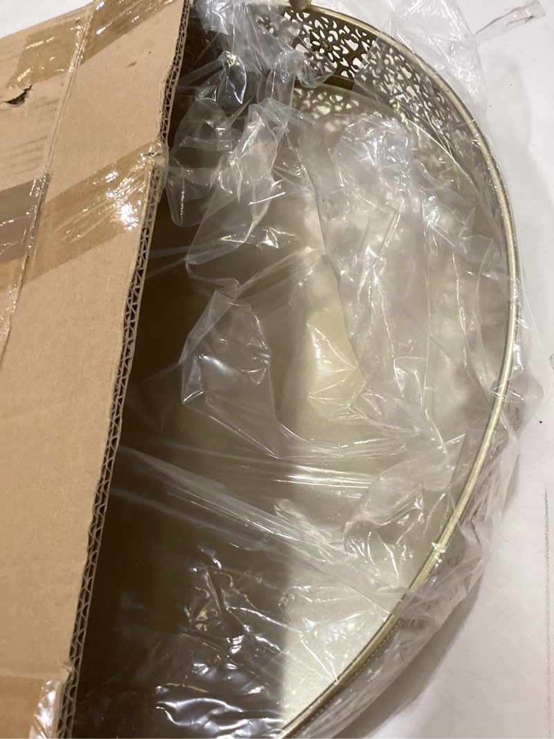 Condition photo showing New/Like New for Large Cake Stand, Metal Round Cupcake Dessert Stand Cake Display Holder for Wedding Party Birthday Baby Showers Anniversary,Gold 16" Gold 16in