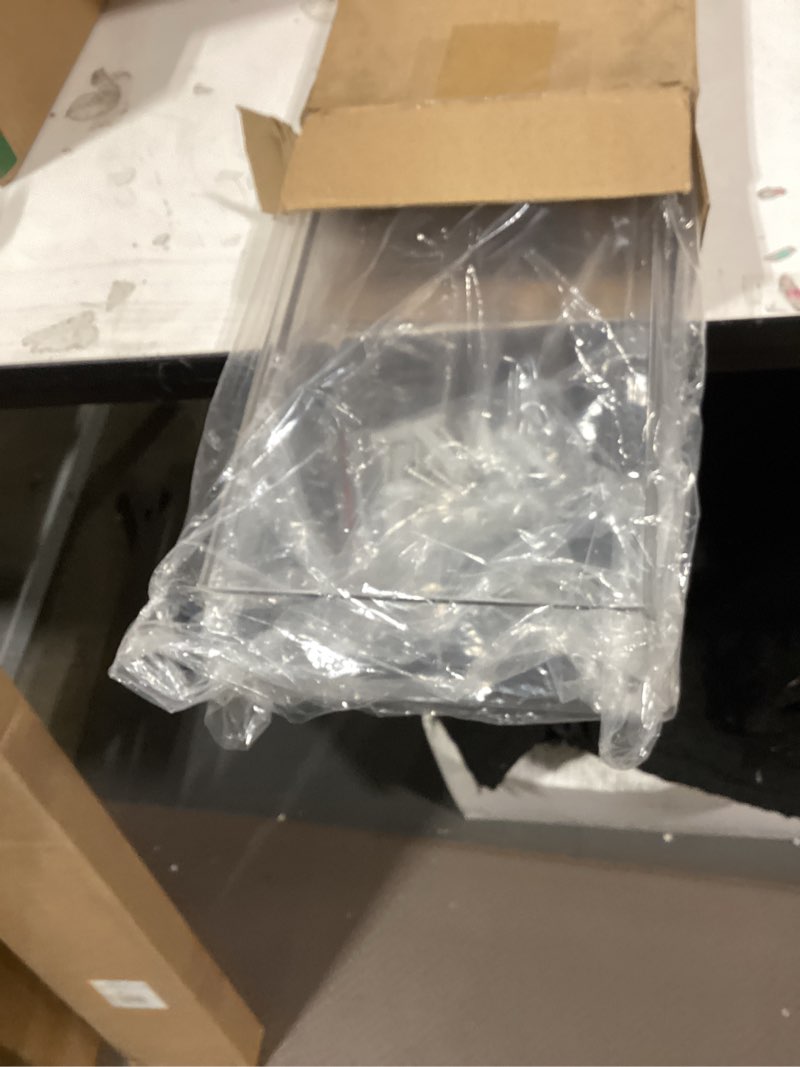 Condition photo showing As Is for upsimples 2 pack 35.5x5.5 inches acrylic shelves for wall storage, floating bookshelves for kids, display shelf organizer for bathroom, bedroom, living room, kitchen, clear 2 35.5x5.5"