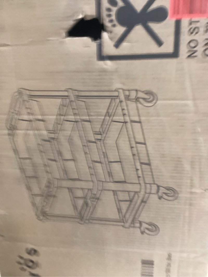 Condition photo showing New/Like New for elafros multi-use utility cart - 32.4x18.3 heavy-duty service cart with 3 deep shelves, industrial-grade tool cart mobile organizer, rolling cart holds up to 500 lbs, black