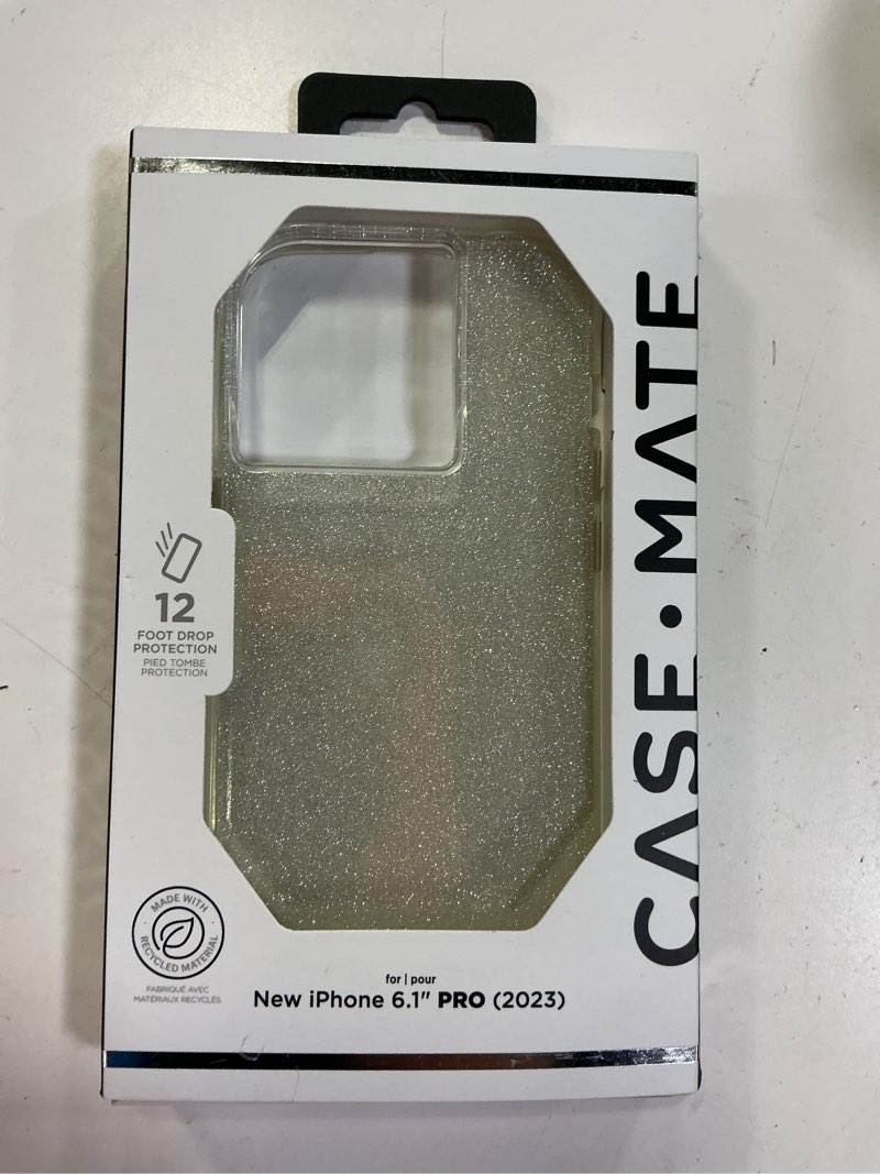 Condition photo showing Good Condition for case-mate apple iphone 15 pro case [wireless charging compatible] - 12ft drop protection - sheer crystal champagne gold