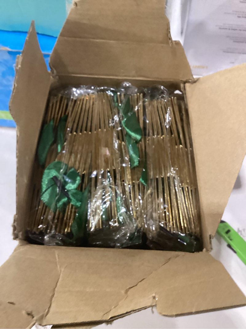 Condition photo showing Good Condition for Yeaqee 50 Pcs Mini Metallic Paper Gift Bags with Handles 4x2.75x4.5'' Tiny Small Gift Bags with Thank You Tag for Valentine Wedding Birthday Welcome Return Gifts Small Business (Dark Green,Gold) Dark Green,Gold 50