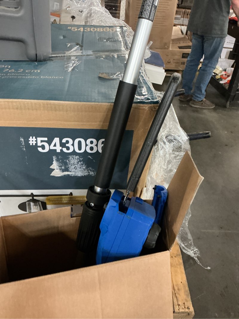 Condition photo showing As Is for kobalt gen4 40-volt 15-in straight shaft battery string trimmer 4 ah (battery and charger included)