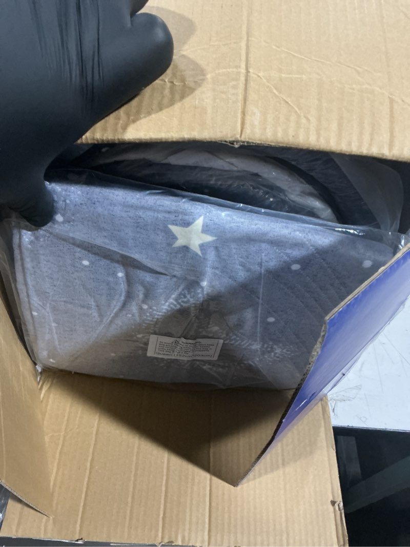 Condition photo showing Good Condition for maxyoyo black moon and star futon mattress, padded japanese floor mattress quilted bed mattress topper, extra thick folding sleeping pad floor lounger guest bed for camping couch, queen queen moon and star