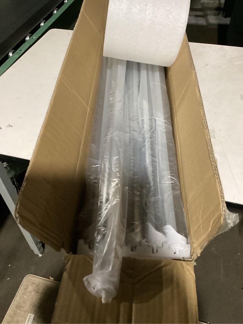 Condition photo showing New/Like New for 25-pack t8 led bulbs 4 foot tube light, 4ft led shop garage warehouse light, 20w 5000k 2600lm daylight white, fluorescent lights tube replacement, ballast bypass, dual-end powered, clear cover 25 count (pack of 1)