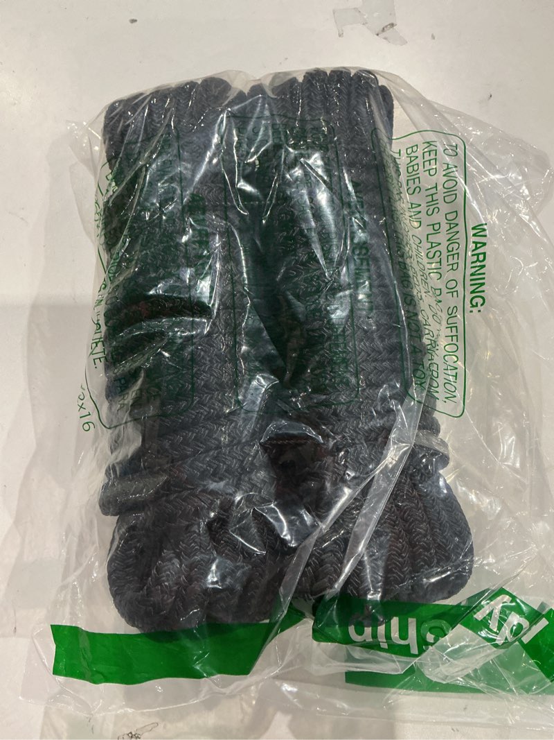 Condition photo showing Good Condition for boat dock lines 2 pack 3/8" x 25' double braided nylon boat ropes for docking with 12" loop, marine grade high strength boat lines, premium marine rope mooring lines, easy handling, black 3/8" x 25' (pack of 2)