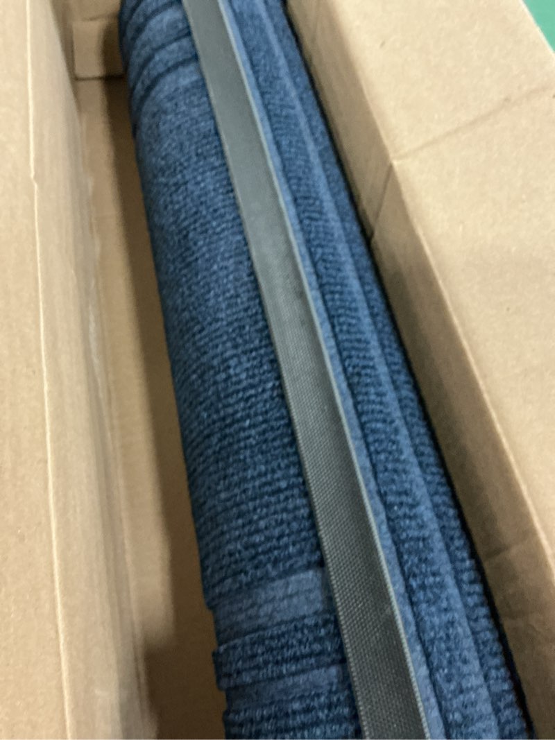 Condition photo showing Good Condition for Buganda Front Door Mat Indoor Outdoor Entrance, Non-Slip Natural Rubber Doormats, Easy Clean, Low Profile, Dirt Trapper Entryway Floor Mats for Outside, Garages and Patios, 36x24, Navy 36" x 24" Navy