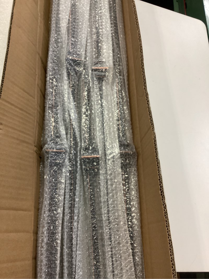 Condition photo showing Good Condition for Myard Single Knuckle 1/2 Inches Square Forged Iron Stair Balusters Furniture for Deck Handrail Railing Staircase Balusters Banister Balustrade, 44 Inches 10-Pack (Satin Black + Oil-Rubbed Copper) Single Knuckle Satin Black + Oil-Rubbed Copper