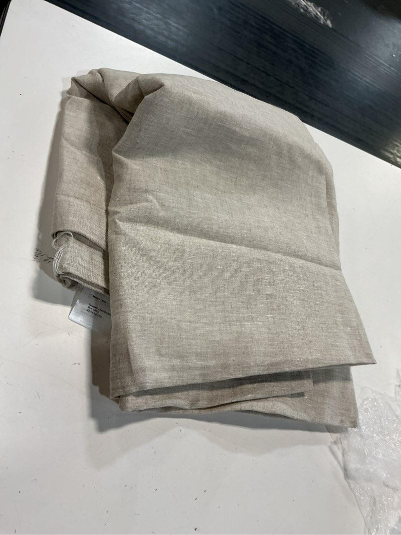 Condition photo showing Good Condition for european linen curtain, 48x84, flax (1 panel)