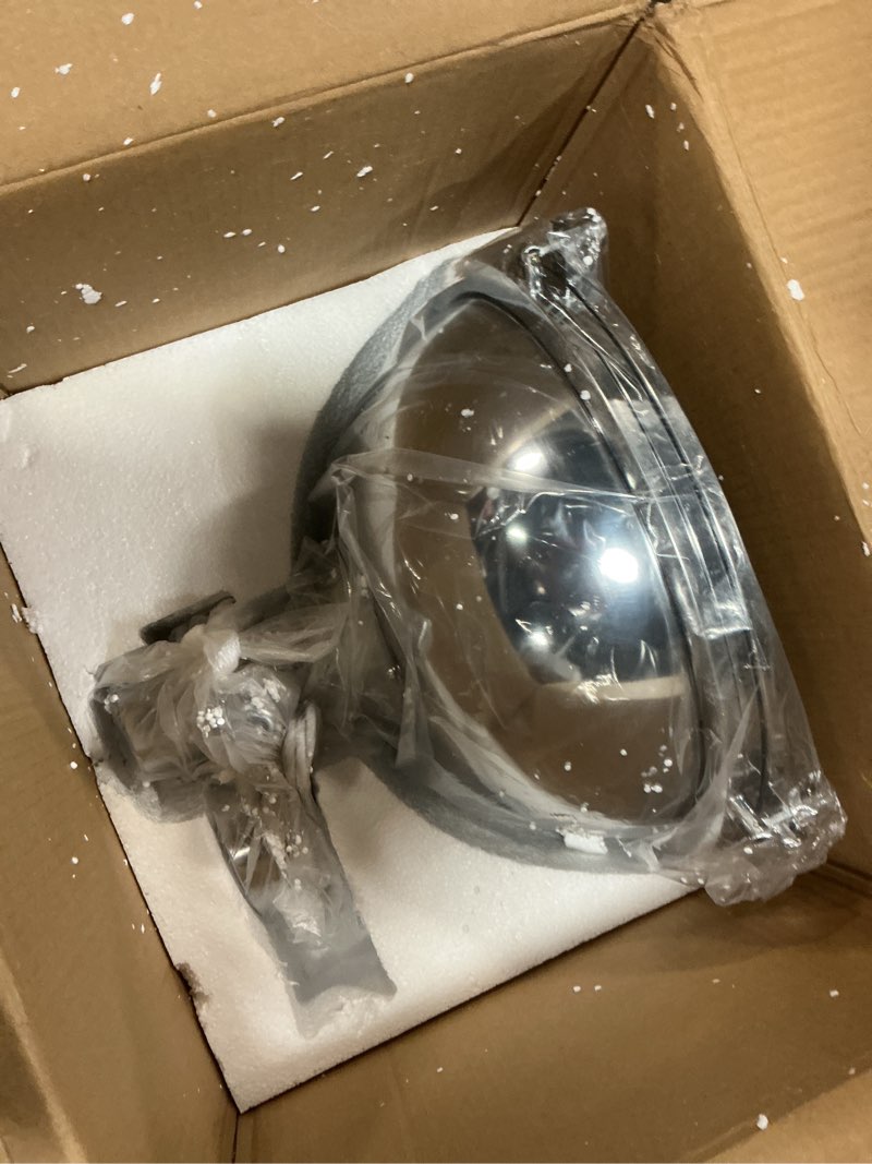 Condition photo showing Good Condition for litfad industrial nautical style pendant light 15.75" wide single pendant lamp retro ceiling hanging light with frosted diffuser mounted fixture chandelier in chrome for restaurant dining room bar