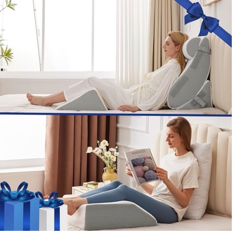 orthopedic bed wedge pillow set 4pcs &leg elevation pillow