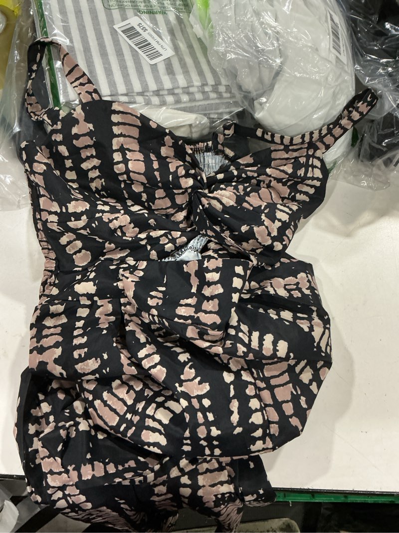Condition photo showing Good Condition for agerway womens summer jumpsuits dressy sexy v neck twist one piece outfits sleeveless casual wide leg long pant rompers black 2 small