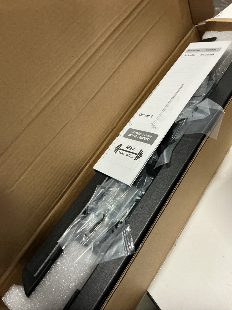 Condition photo showing Good Condition for Rfiver Table Top TV Stand with Height Adjustable TV Legs, TV Stands Base with Cable Management for Most 37 to 86 Inch Flat or Curved TVs, Steel TV Feet Holds up to 150 lbs, Max VESA 800x600mm, Black