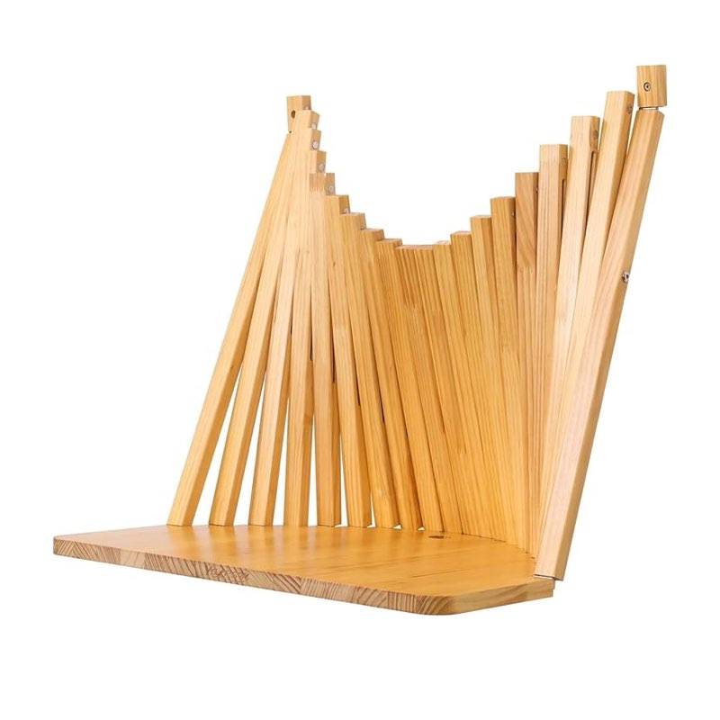 YSLRSM Folding Desk Wall Mounted, Folding Table Wall Mount, Modern Style Wall Mounted Floating Desk Wood Color 24x32 inches