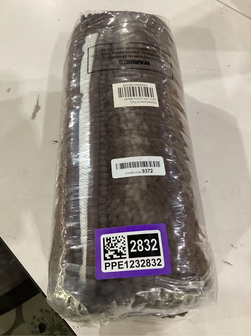 Condition photo showing Good Condition for muddy mat® | super absorbent door mat indoor, microfiber quick dry chenille entryway rug, non-slip front door mat, indoor mats for entryway, machine washable pet rug, brown xxl 60"x48" chocolate brown 48" x 60"